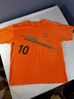 Wayne Rooney Manchester United #10 T Shirt Mens XL Orange Soccer Football